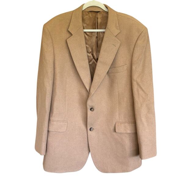Brooks Brothers 346 100% Camel Hair Wool Tan Sport Coat Blazer  46L Long** - Picture 1 of 9